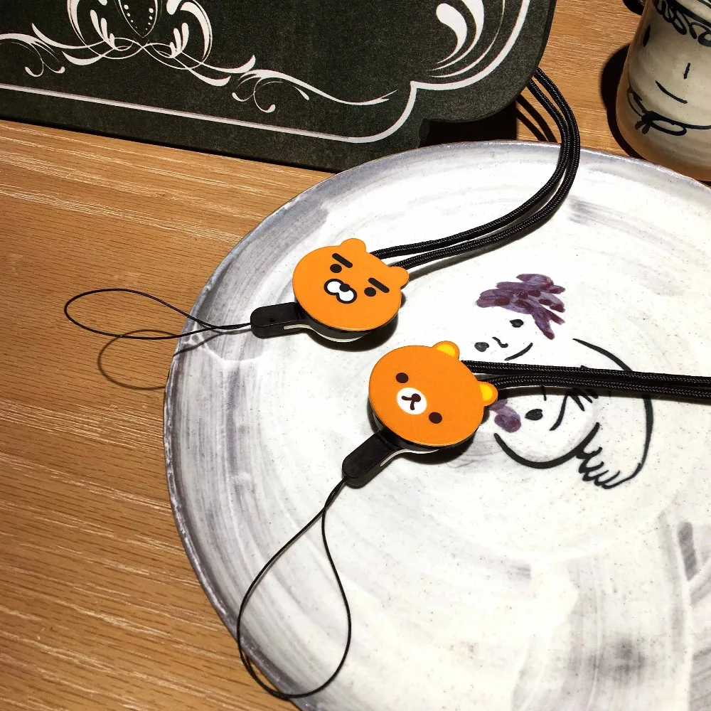 السيد. orange الهاتف المحمول الحبل أزياء لطيف الدب مفتاح الحبل سلاسل المفاتيح الرقبة الأشرطة المحمول مكافحة سرقة سلسلة هاتف المحمول حار!