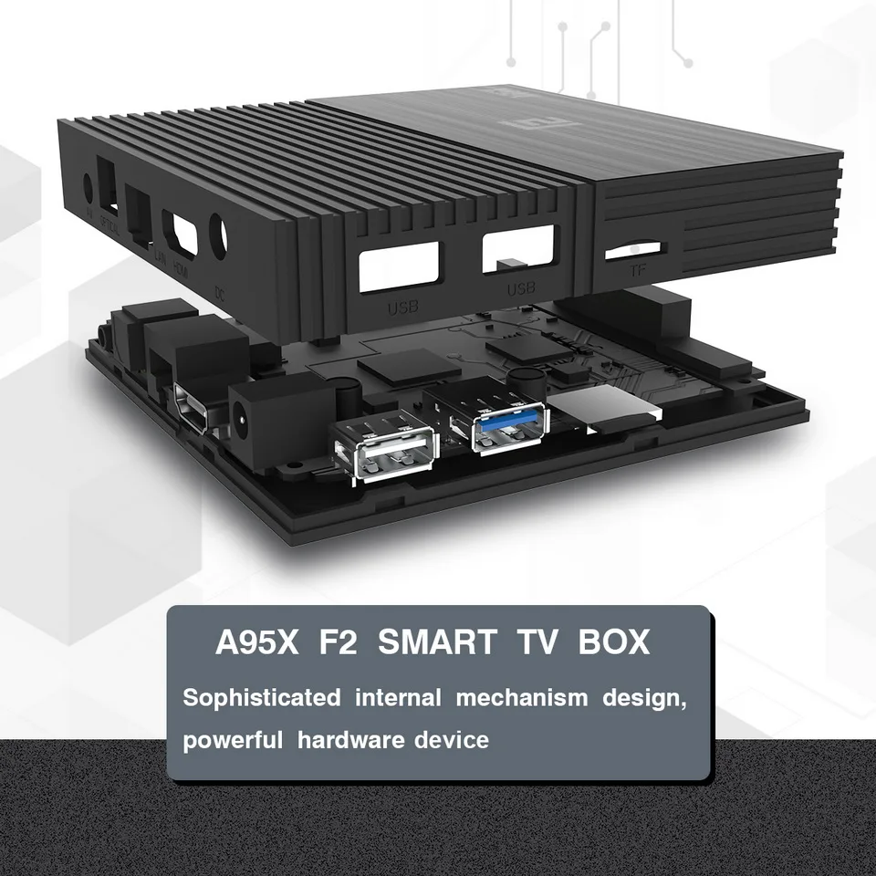 A95X F2 4 K смарт-ТВ Box Android 9,0 4G 64G Amlogic S905X2 2,4G и 5G Wi-Fi BT4.2 голос дистанционного Управление Google Cast PK Ми телеприставки