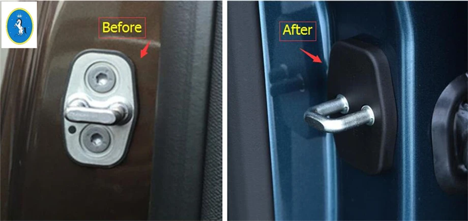 Yimaautotrim авто аксессуар Внутренний дверной замок Защитная крышка пряжка украшение