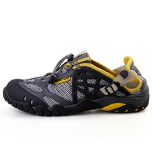 Плюс Размеры Для мужчин Аква водонепроницаемая обувь пляжные сандалии человек легкий спортивный Спортивная обувь дышащие кожаные туфли открытый 35-47