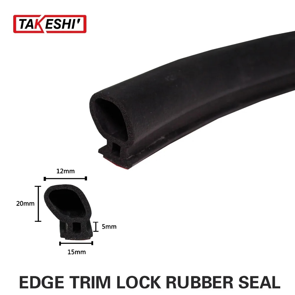 Universal PVC Black Rubber Seal Trim For Metal Edges Cars Boat Edge