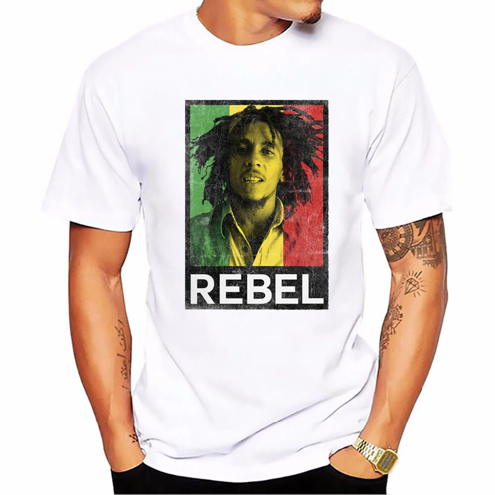 

Boys and Girls Jamaica Singer Bob Marley Reggae Rastafari Print T shirt men Funny White T-shirt Kids Summer fashion Clothes