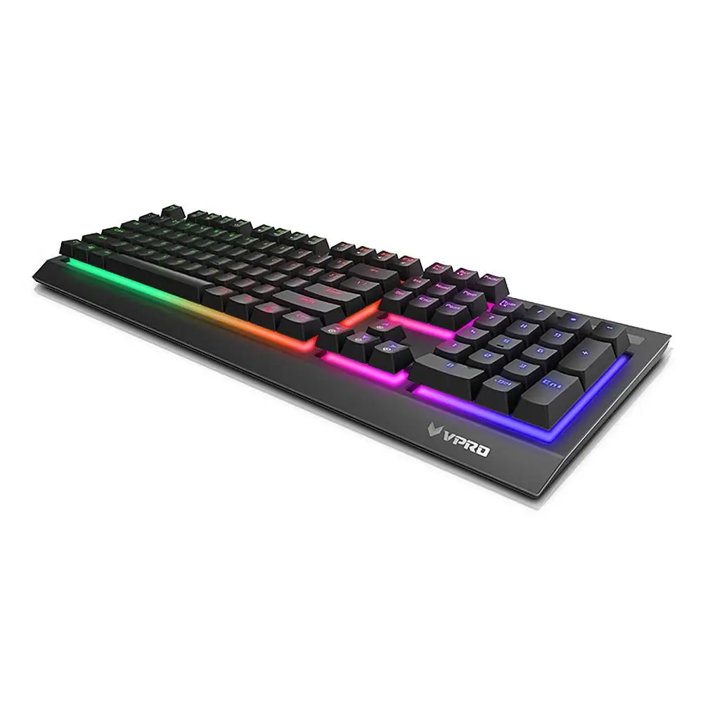 Проводная игровая клавиатура Rapoo V52S с подсветкой двухцветная зеленым