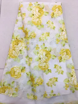 

hot Popular flower embroidery African SH-72830 tulle lace French net fabric embrodery lace fabric
