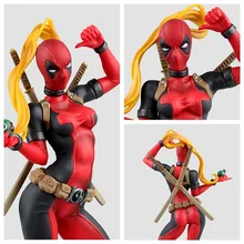 24cm Marvel Crazy Lady Deadpool Figure font b Toys b font X men Bishoujo Statue Doll