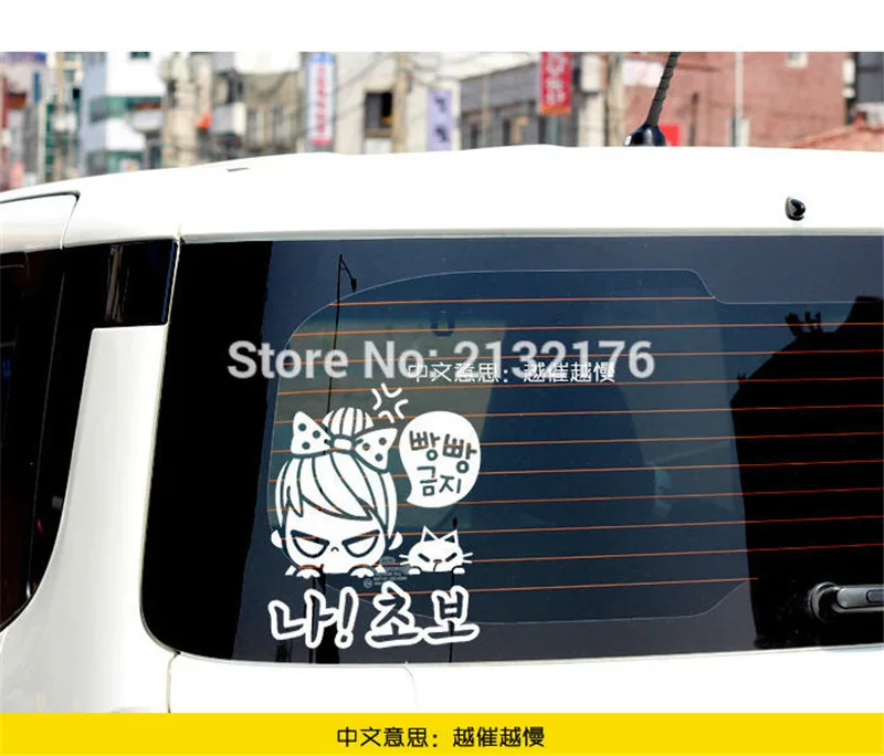 Free-Shipping-Korean-The-slower-the-urge-Die-Cut-Decal-Car-Sticker-Vinyl-Truck-Auto-White (2)