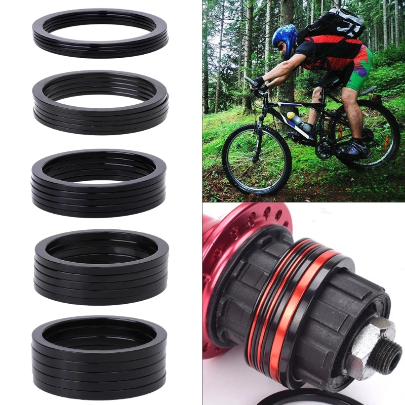 

5 Pcs Bicycle Free Wheel Washer Support Buttom Shaft Ultralight Aluminum Alloy