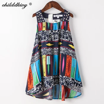 

Childdkivy Girls Summer Dress Bohemian Fashion Clothing Baby Girls Beach Dress For Holiday Kids Print Dresses for Girls 3-14Y