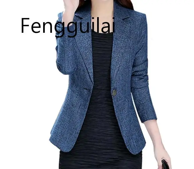 Plus Size 4XL Women Blazers And Jackets 2019 New Spring Autumn Slim Single Button Blazer Feminino office Commerce Blazer Female