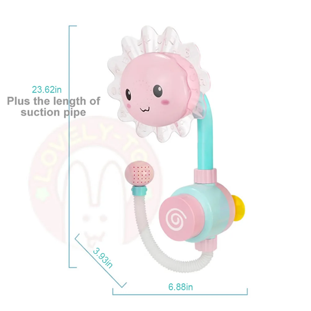 Подсолнух детская игрушка для ванной душ для купания Подсолнух присоски складной распылитель для смесителя играть в ванную воду игрушки