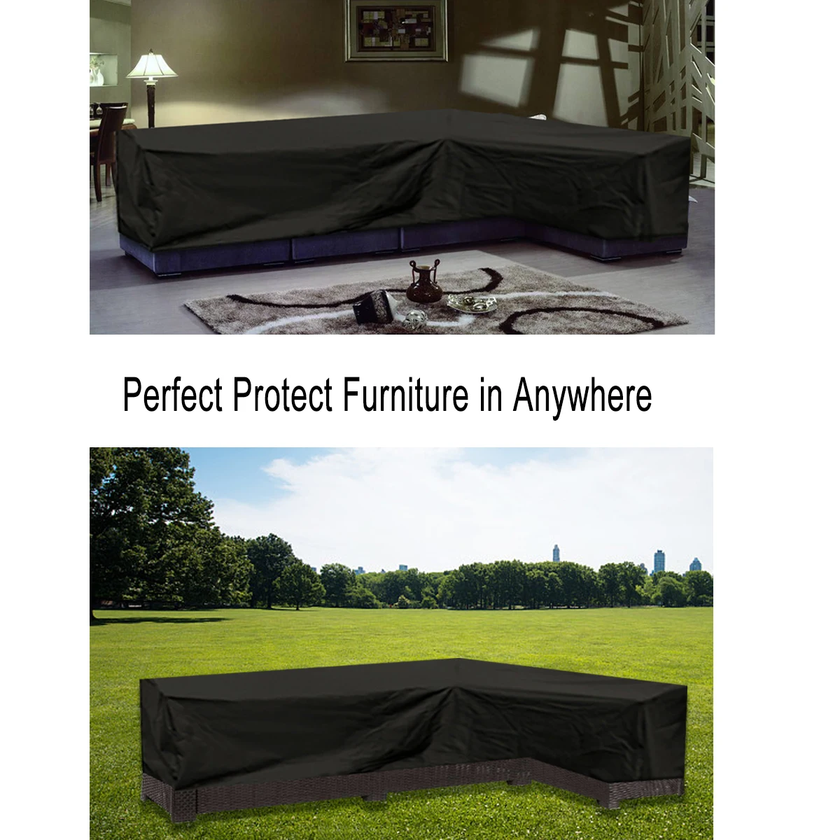 Outdoor Garden Furniture Cover Waterproof L Shape Furniture Cover Sofa Rain Dust Cover Wicker Sofa Set Protection Cover Cloth All Purpose Covers Aliexpress