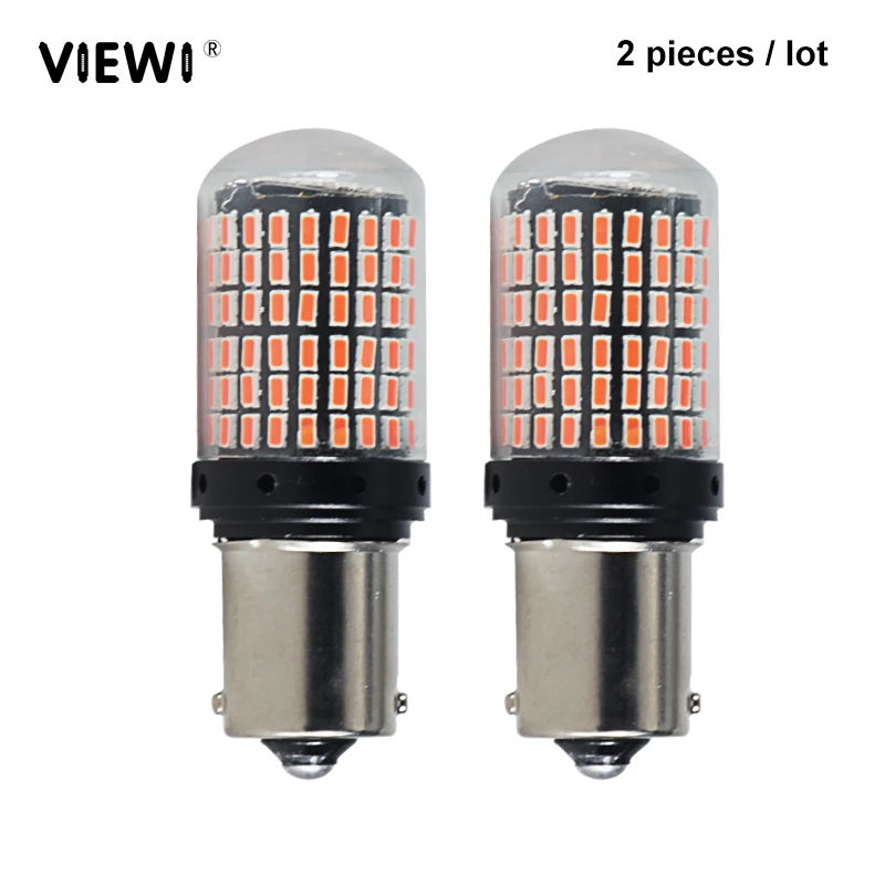 

2 шт., Автомобильные светодиодные лампы S25 1156 BA15S 1157 BAY15D P21/5W super 144 SMD canbus 12 В 24 В