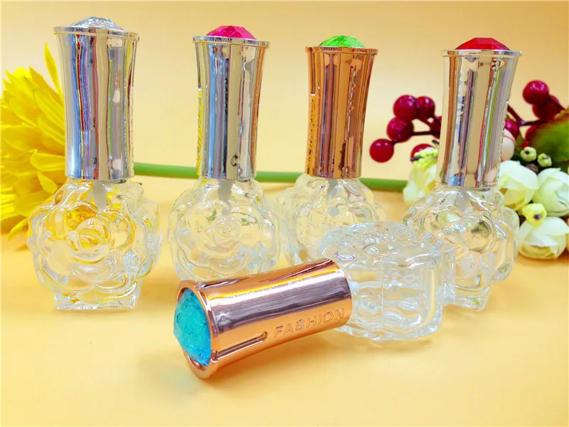Frascos de Spray de Perfume de Vidro com Tampa de Prata Garrafa de Vidro Nova Portátil Subiu Estilo Atacado Vazio Perfumes & Desodorante 50pcs10ml