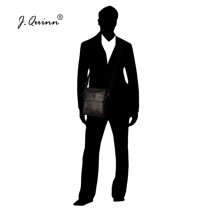 Мужская сумка через плечо J.Quinn из натуральной воловьей кожи|mens crossbody messenger bag|men