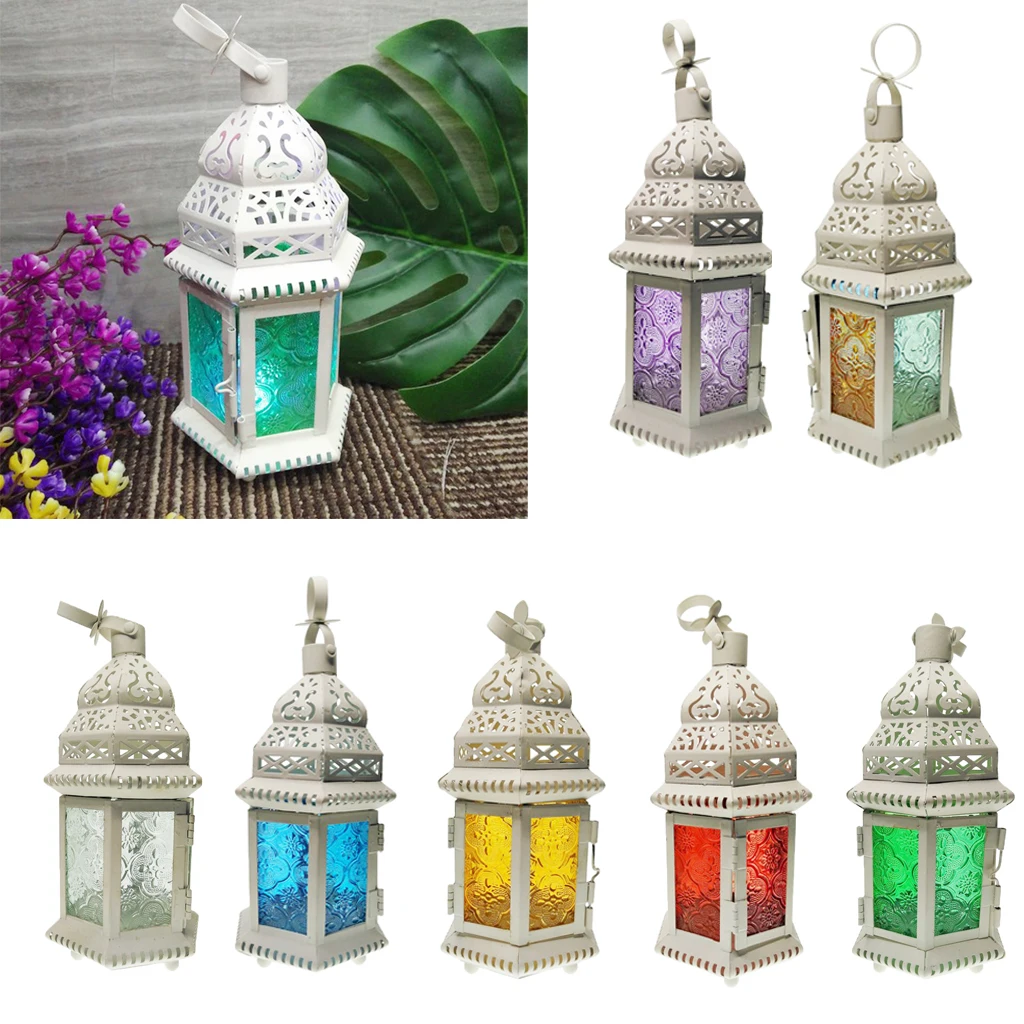 High Quality Romantic Glass Moroccan Style Candle Lantern - Great for Indoors/Outdoors Parties Weddings Workmanship crafts
