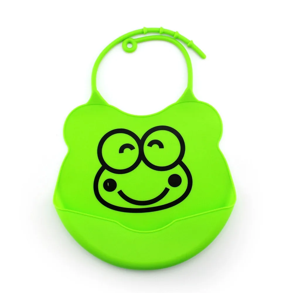 

MUQGEW Cartoon Baby Skin Bibs infant toddler Aprons Eat Solid Convenient Silicone Waterproofing Aprons Bib