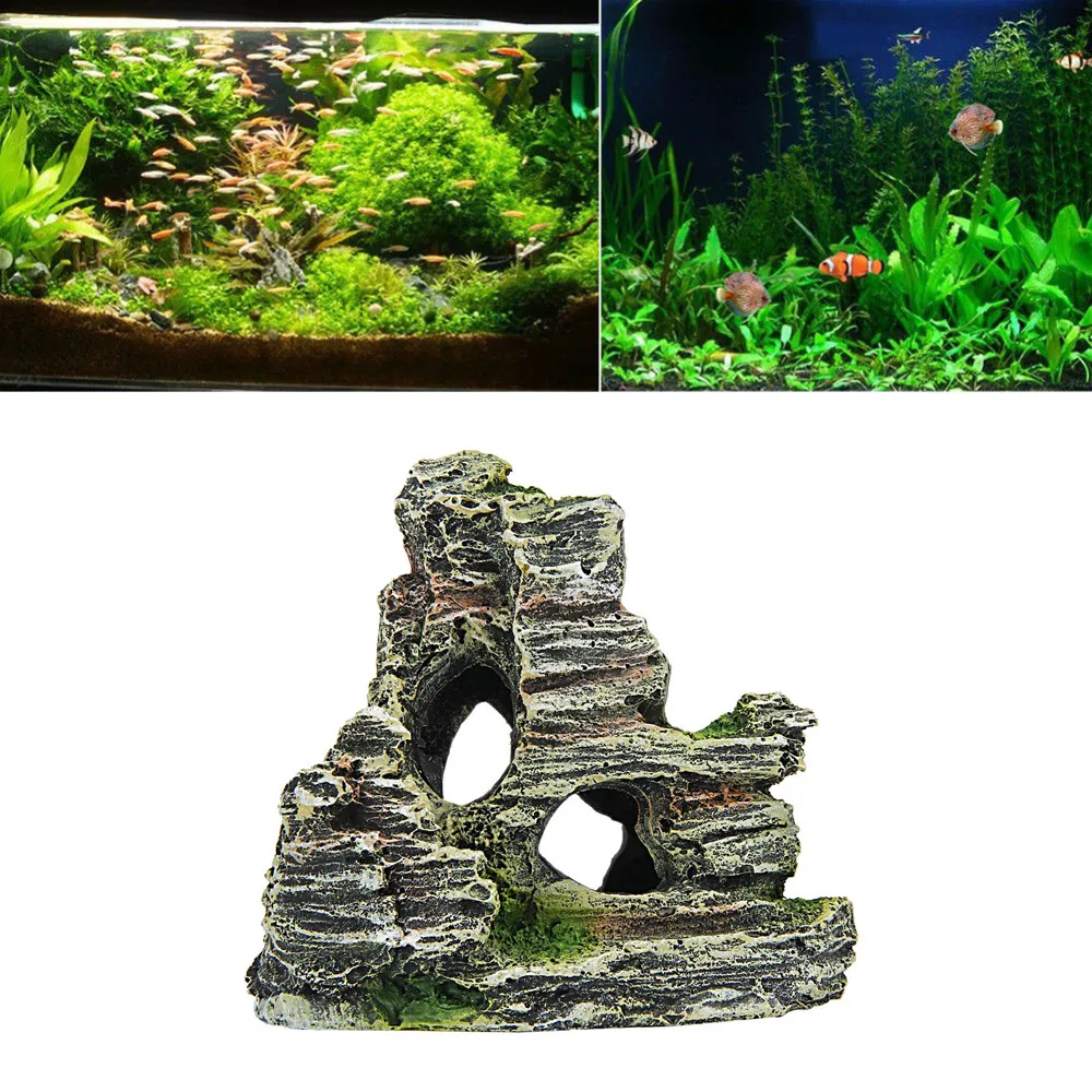 Resin Cartoon Castle Aquariums Decorations Castle Tower Ornaments