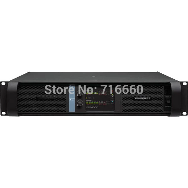 

High Quality FP14000 SMPS Amplifier,Line Array Amplifier at 2x2350w/8ohm RMS output with Banana Binding post for hot selling