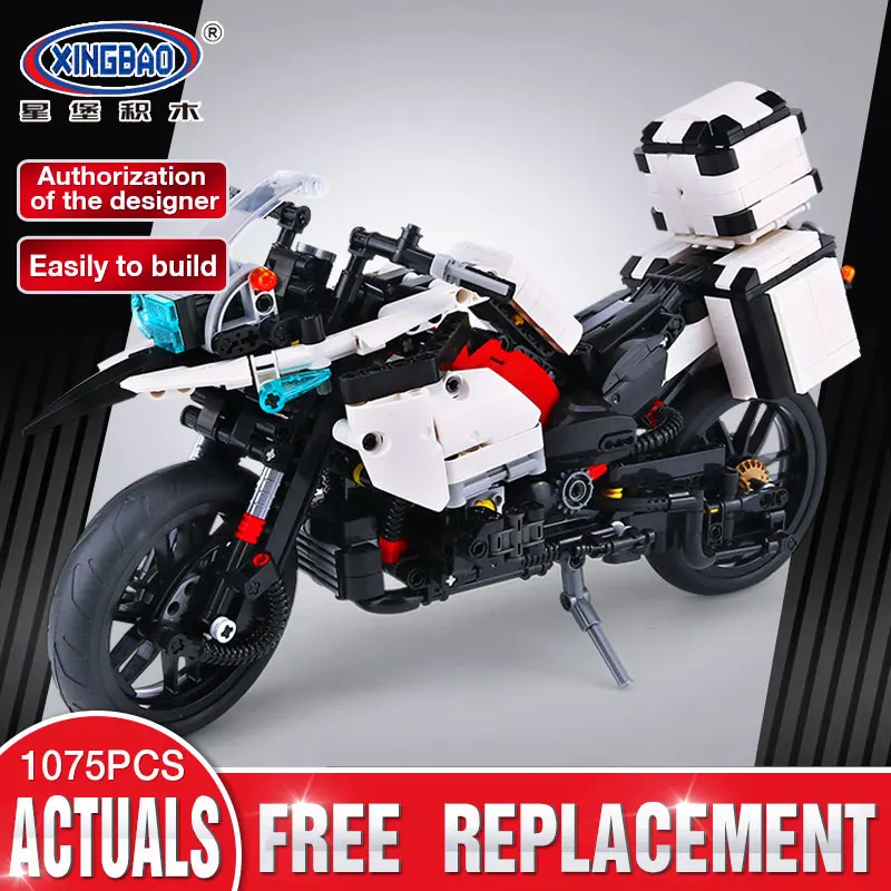 

XINGBAO 03019 Genuine 1075PCS The Patrol Motorcycle Set Building Blocks Bricks Educational Funny Toys As New Year Gifts For Kids