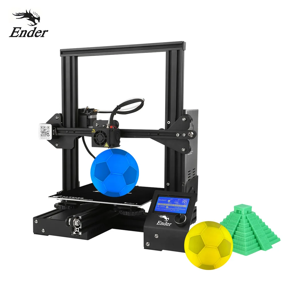 Цена CREALITY 3D принтер Ender 3 Ender 3X Ender 3PRO подарочные насадки + нагревательный блок силиконовый рукав + PLA
