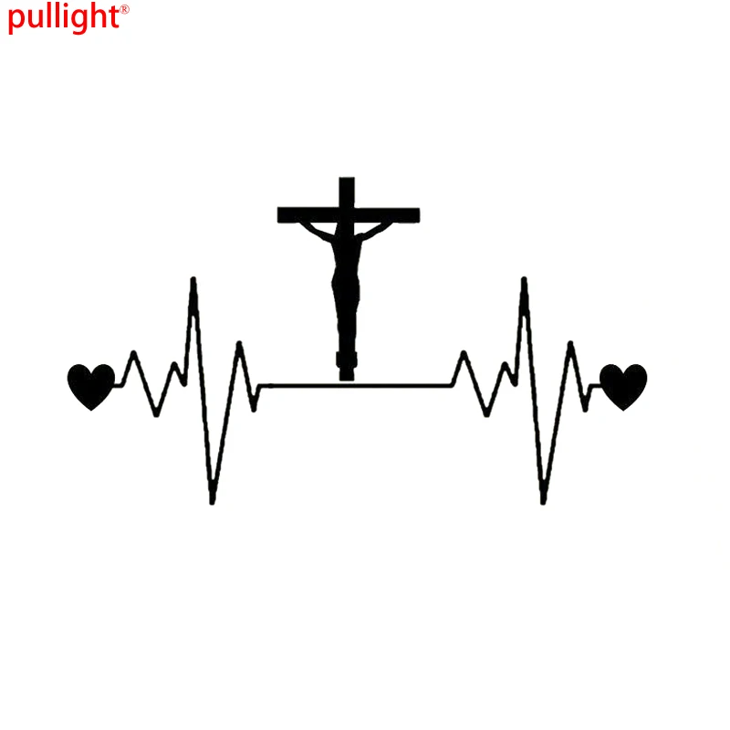 Religion Church car stickers Jesus Cross Heartbeat Lifeline Vinyl Decal Funny auto Window Bumper Novelty JDM Drift stylings | Автомобили и
