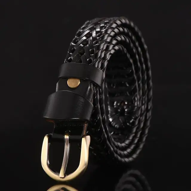 women Braided Belt For Men's Woven Belt Luxury Genuine Leather Cow Straps Hand Knitted Designer Men For Jeans Girdle Male belts women 2