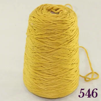 

1X400g soft sell high quality 100% cotton hand-woven yarn yellow cone 422-548