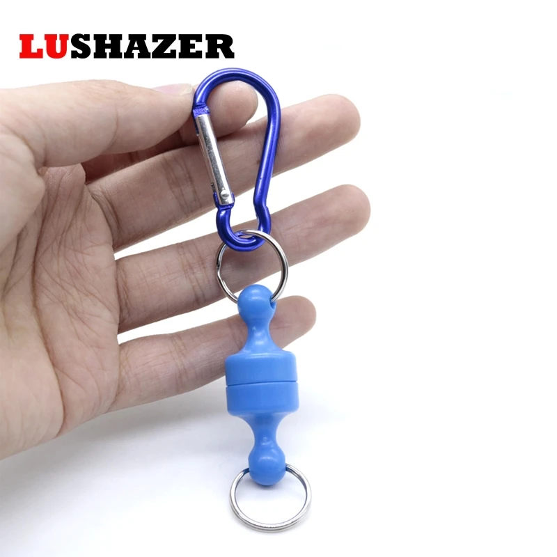 

LUSHAZER Fishing Tackle Accessories Magnetic Buckle Carabiner Magnet Clasp Hanging Fast Buckle Fishing tool retention rope