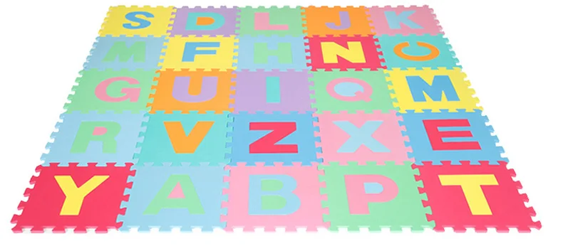 JCC Детские EVA пены головоломки игровой коврик, блокировка образования ABC плитки, дети буквы ковер и capet, каждый: 30x30 см, 26 частей в сумке
