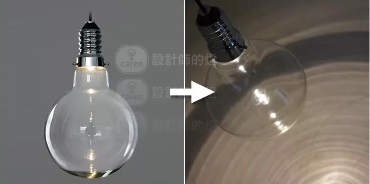 European contemporary and contracted American restaurant bar creative LED single head crystal bulb chandelier