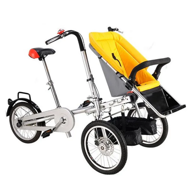 Gloednieuwe Kind Fiets Kinderwagen Kinderen Vouwen Drie Trolley Sport Vervormen Vervoer Bike - AliExpress