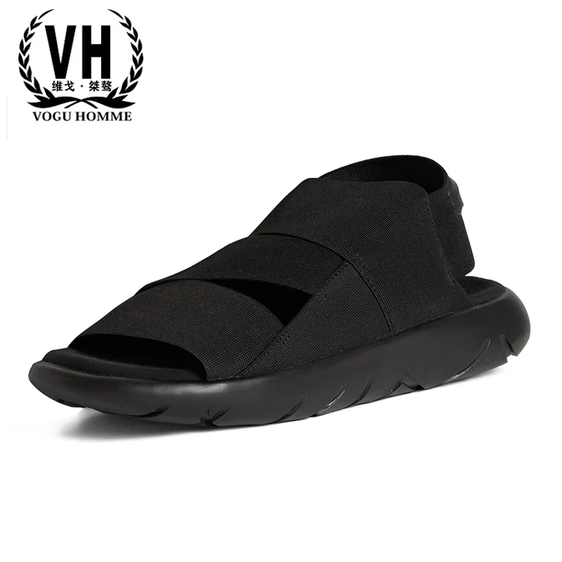 

summer British reto men's flip-flops sandals Sneakers Men Slippers casual Shoes beach outdoor all-match cowhide Genuine Leather