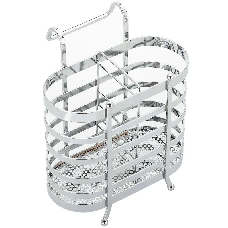 

Stainless steel racks hanging chopstick cages spoon holder forks rack reinforced silver kitchen storage shelf organizer drainer