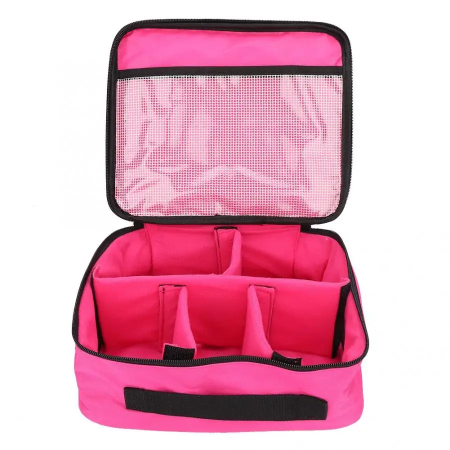 Portable Multiple Dividers Cosmetic Bag Portable Tattoo Tools Storage Bag Makeup Tool Kits Organizer Bag - Цвет: C