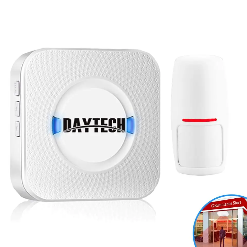 DAYTECH PIR Motion Sensor Detector Alert System Wireless Entrance Entry