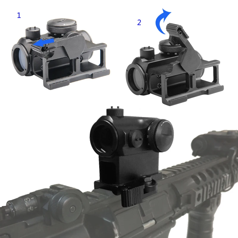 qd rápido riser montagem ponto vermelho vista para a caça airsoft