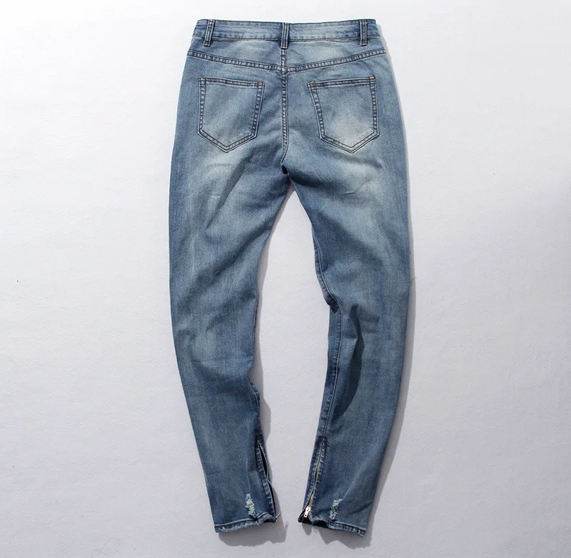 Модные мужские джинсы высокие уличные ретро стрейч джинсы полые длинные джинсы мужские повседневные джинсы Большие размеры