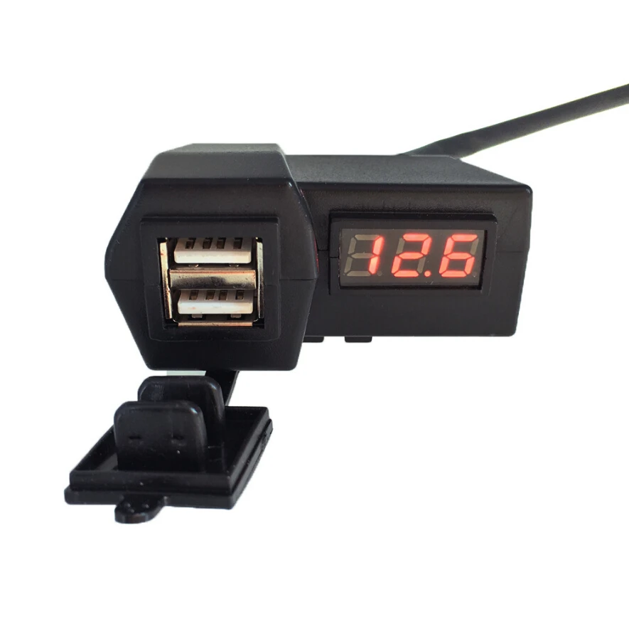 Автомобильное зарядное устройство IZTOSS штепсельная Вилка для мотоцикла двойной