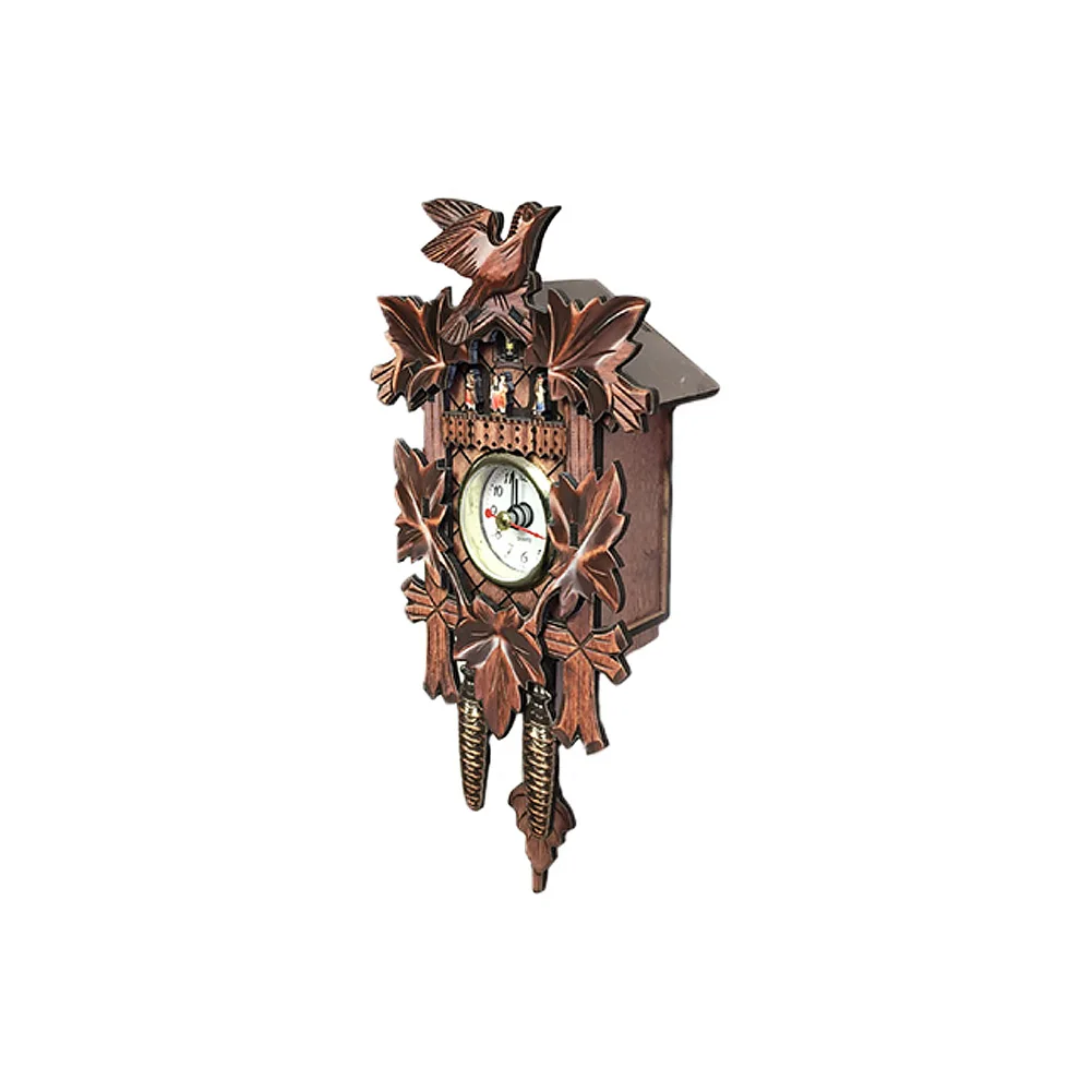 Винтажные домашние маятниковые настенные часы с птицей, кучкой, деревянные декоративные настенные часы для гостиной, 115X225X50 мм