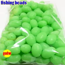 Fihsing contas de pesca luminosas de plástico, brilha no escuro, 2*3*4 --12*16mm escolha mais tamanho
