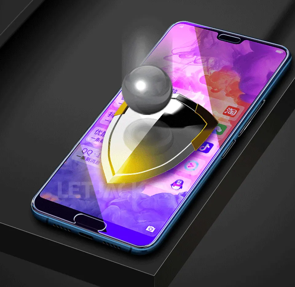 Purple Light Tempered Glass for huawei 6A