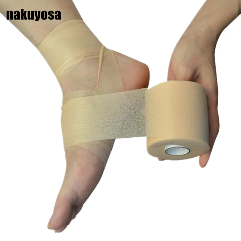 

2 rolls 7CMX27M PU foam bandage underwrap sports tape bandage random color ship