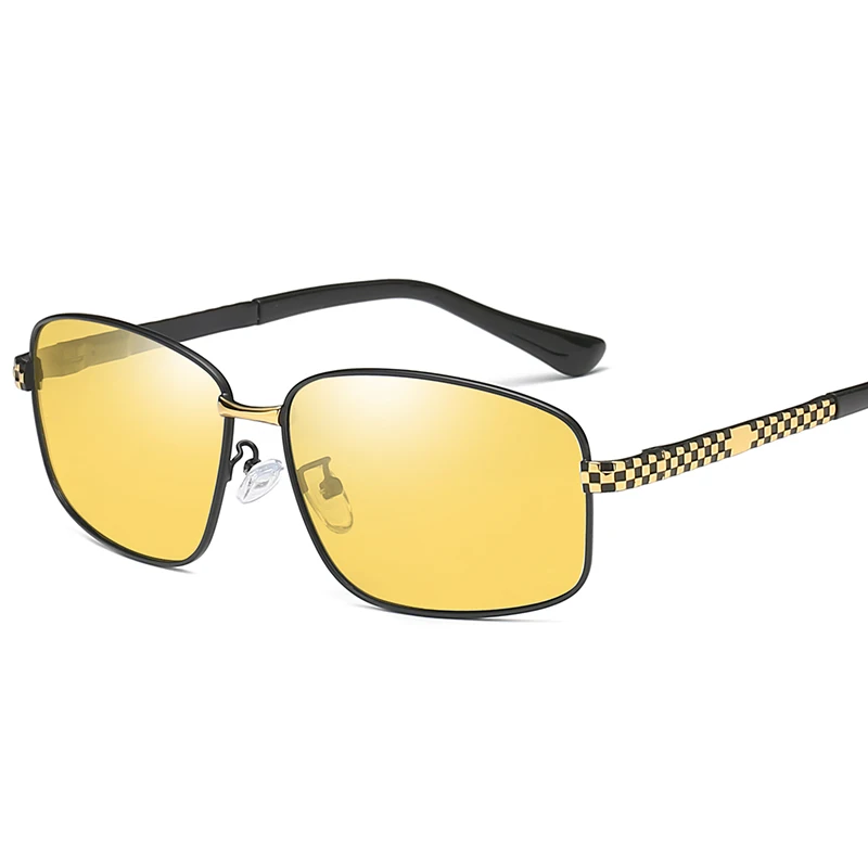 

2019 Sunglasses Men Polarized Rectangle Polarized Sunglasses Yellow Driving Sun Glasses Photochromic Grey Luxury Vintage Design