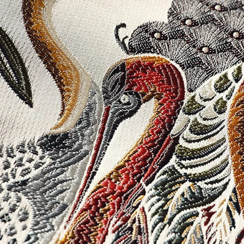 Japan Style Mens Floral & Crane Embroidery Bomber Jacket Stand Collar Men Streetwear College Baseball Jackets Autumn Coat Japan Style Mens Floral & Crane Embroidery Bomber Jacket Stand Collar Men Streetwear College Baseball Jackets Autumn Coat