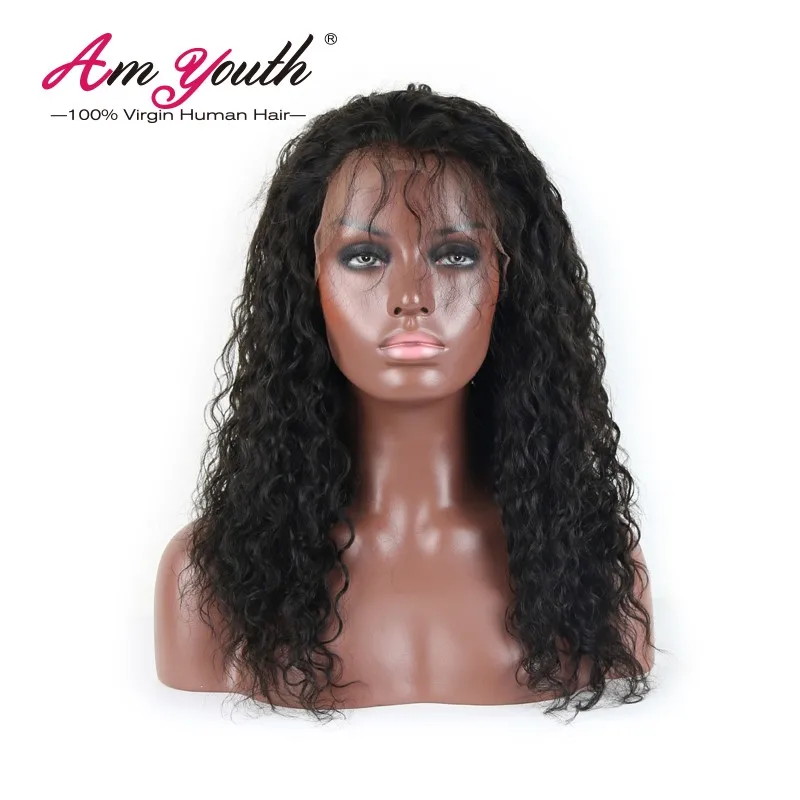 Full Lace Human Hair Wigs For Black Women Brazilian Loose Curly Full Lace Wig Virgin Hair Glueless Lace Front Human Hair Wig (4)