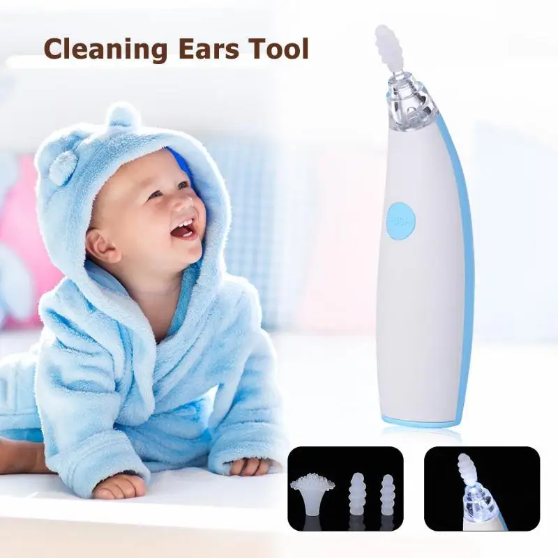 Электрический ушной набор для удаления силиконовой головки для чистки ушей инструмент для детей и взрослых