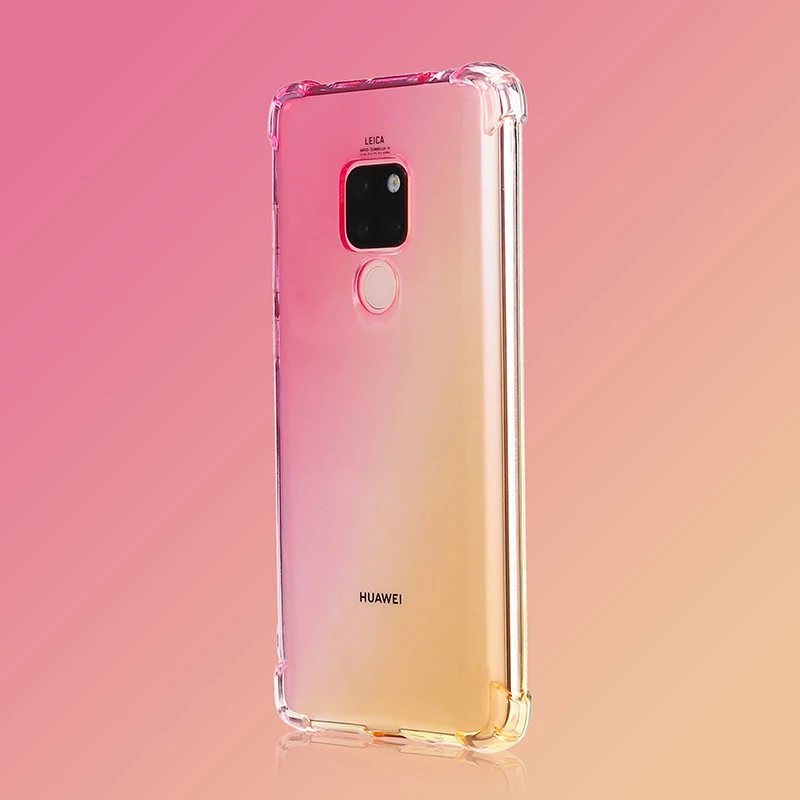 100 шт градиентная воздушная подушка противоударный чехол для huawei P30 P20 mate 30 20 X Pro Lite Nova 5i 5 Y9 Prime Мягкий силиконовый чехол
