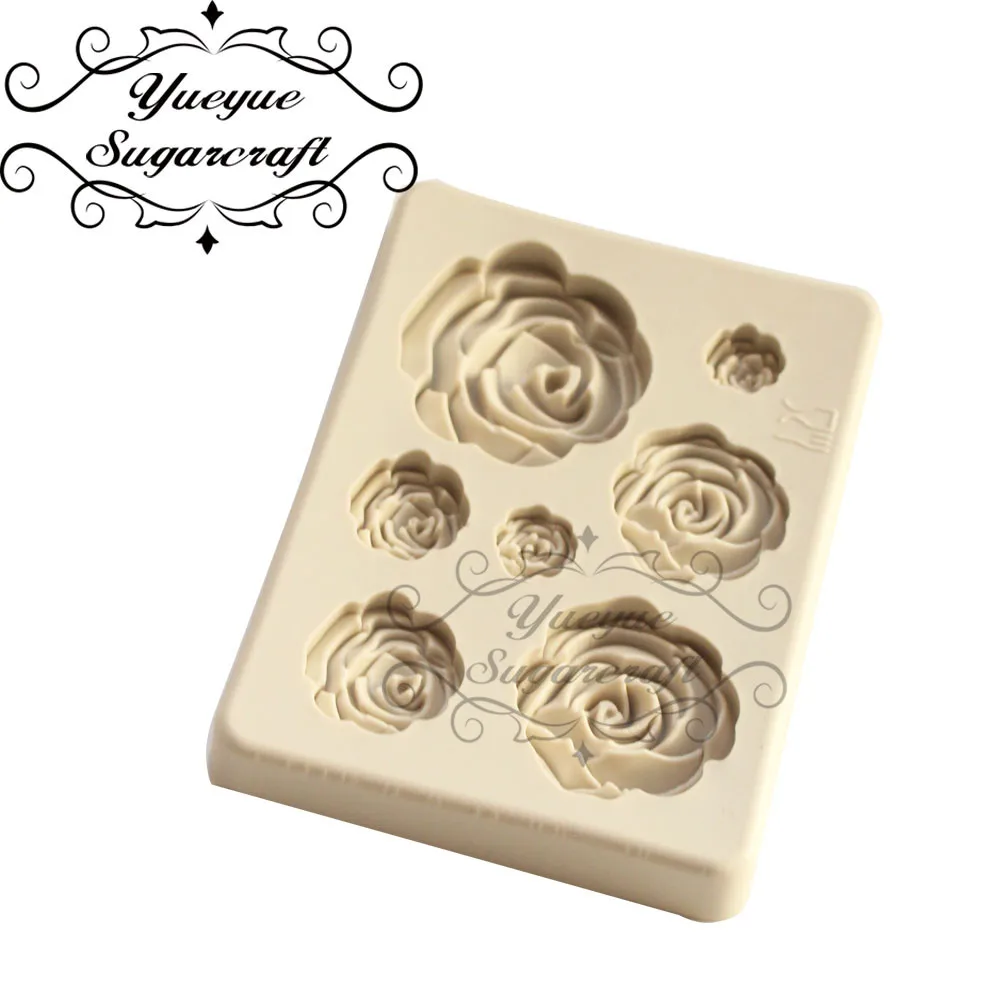 Yueyue сахарное Ремесло Цветок силиконовая форма помадка форма для украшения торта инструменты форма для шоколадной мастики