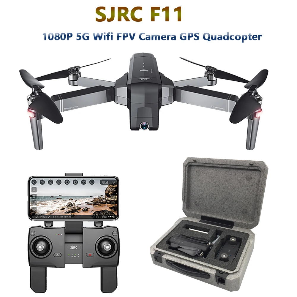 

SJRC F11 GPS Drone with 5G Wifi FPV 1080P Camera Brushless Quadcopter 25mins Flight Time Gesture Control Foldable Dron Vs CG033