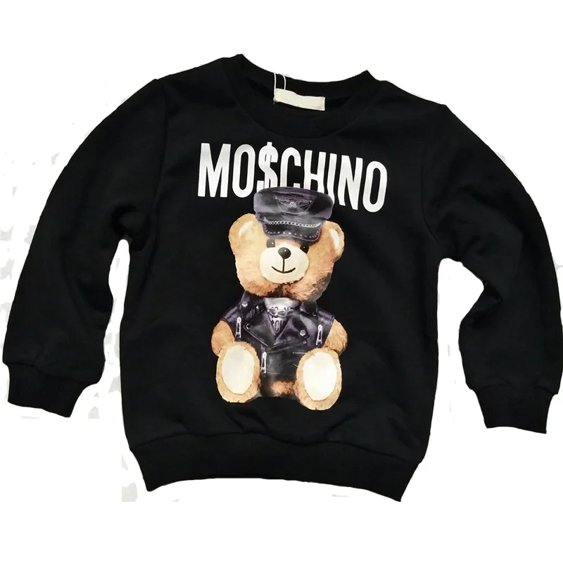 

Family look family clothing family matching clothes character bear 3D print hoodies cotton full sleeved sweatershirts fashion